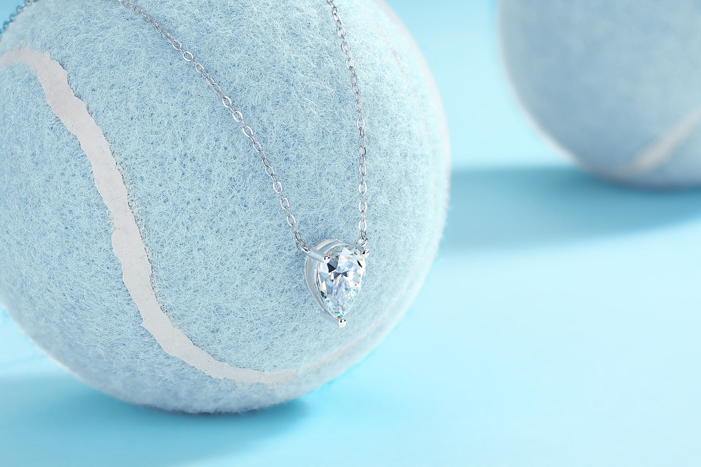 Water Drop - Fashionable Jewelry Pendant Set With Moissanite S925 Sterling Silver And Platinum-plated Diamond, Moissanite Silver Jewelry