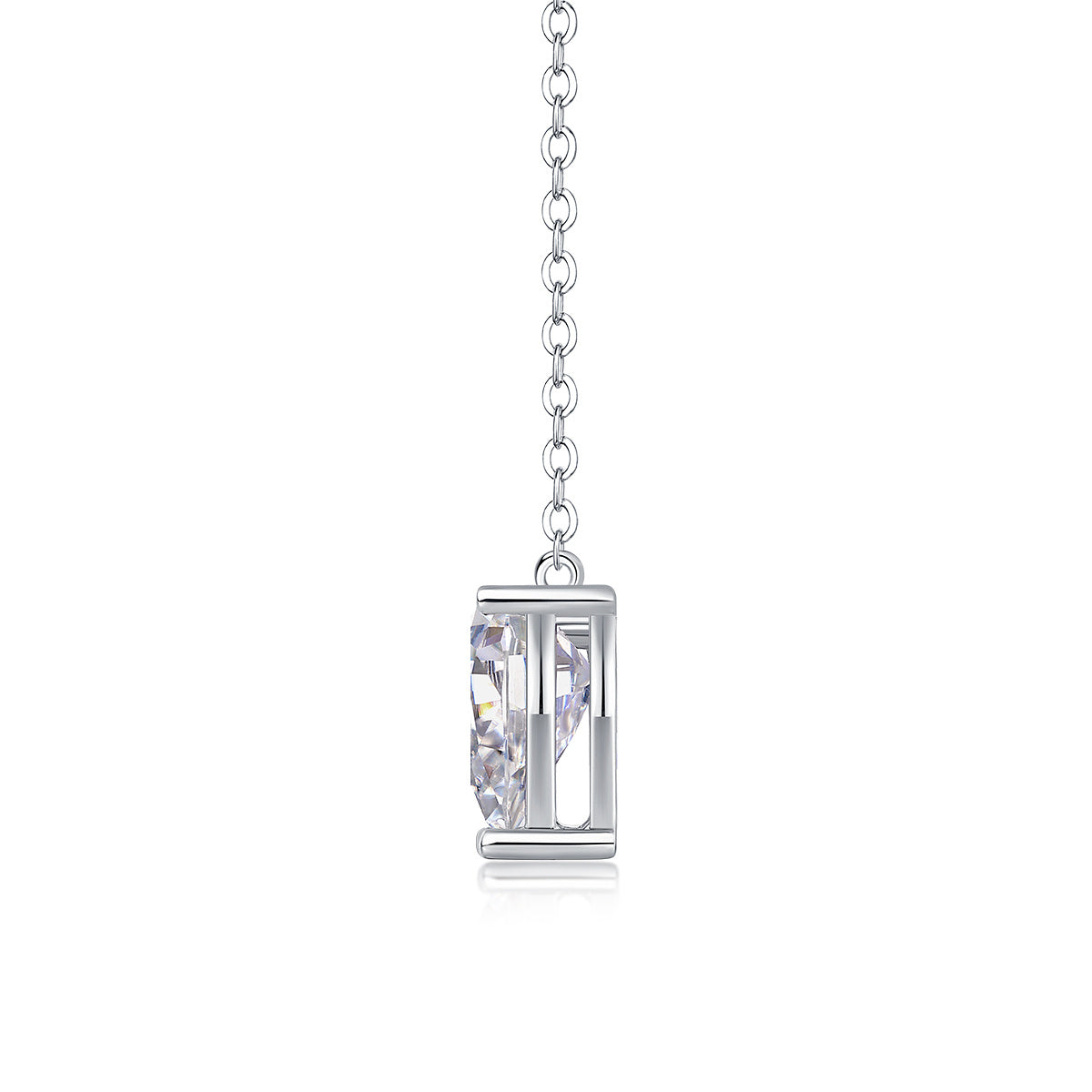 Water Drop - Fashionable Jewelry Pendant Set With Moissanite S925 Sterling Silver And Platinum-plated Diamond, Moissanite Silver Jewelry